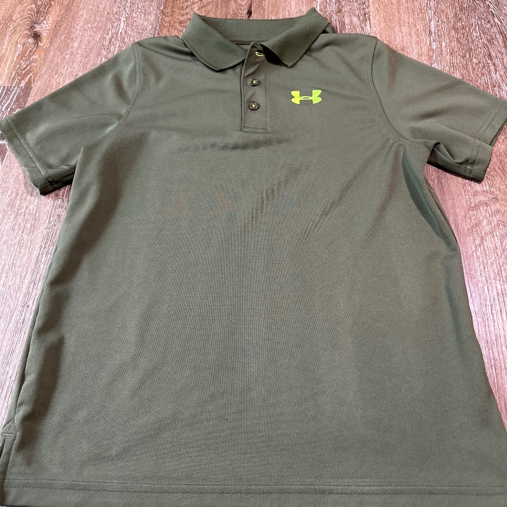Boy's Olive Green Under Armour Polo Shirt